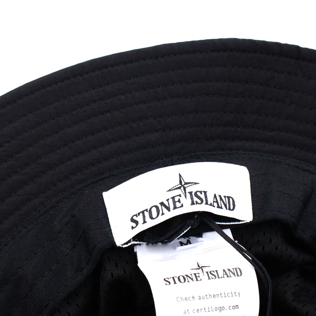 Stone Island 99376 Nylon Metal In Econyl Bucket Hat Black V0029