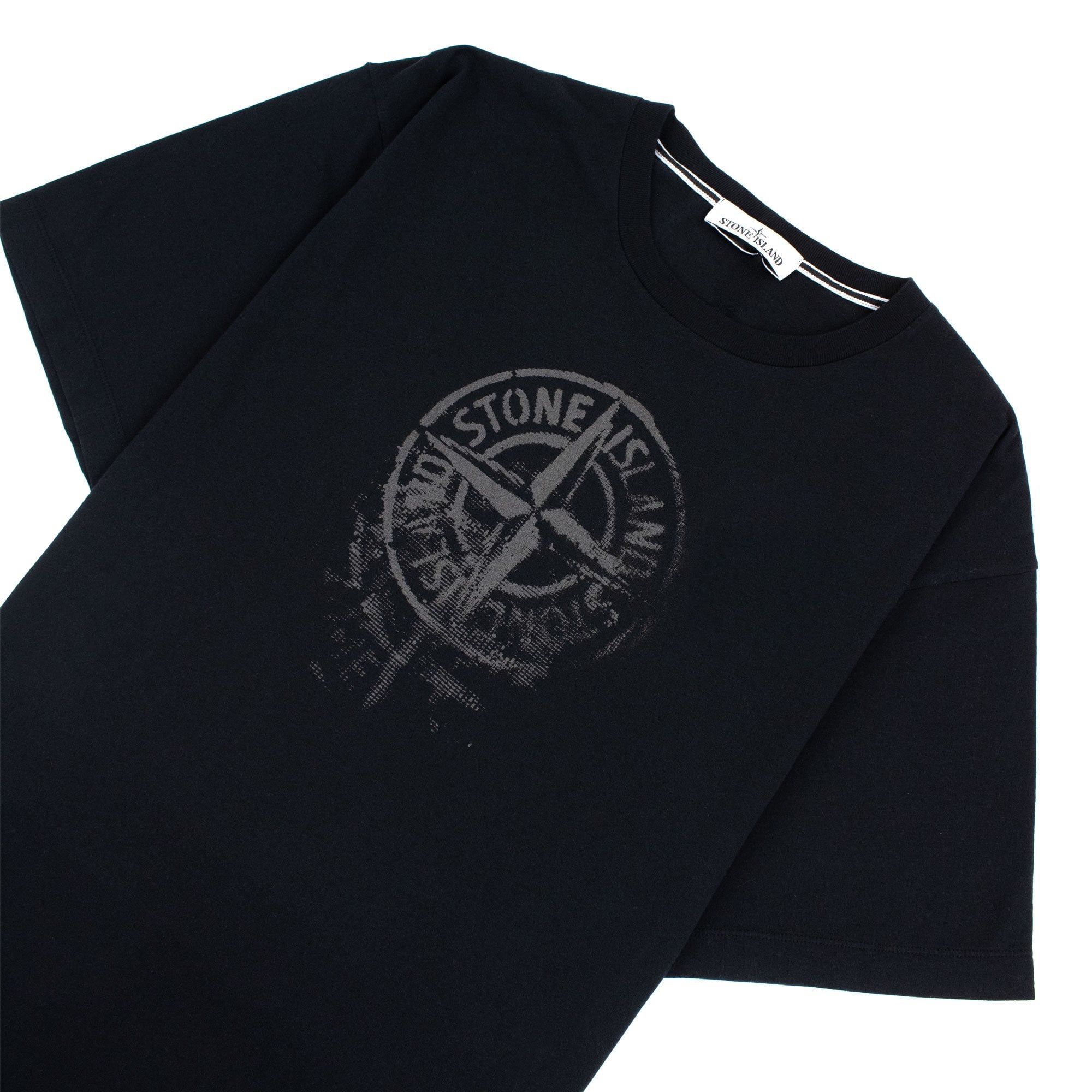 Stone Island 2rc87 Reflective One Print T Shirt Black V0029