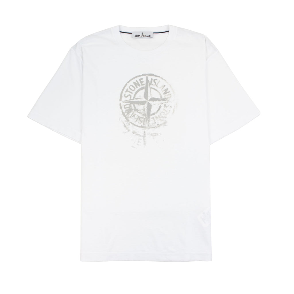 Stone Island 2rc87 Reflective One Print T Shirt White V0001