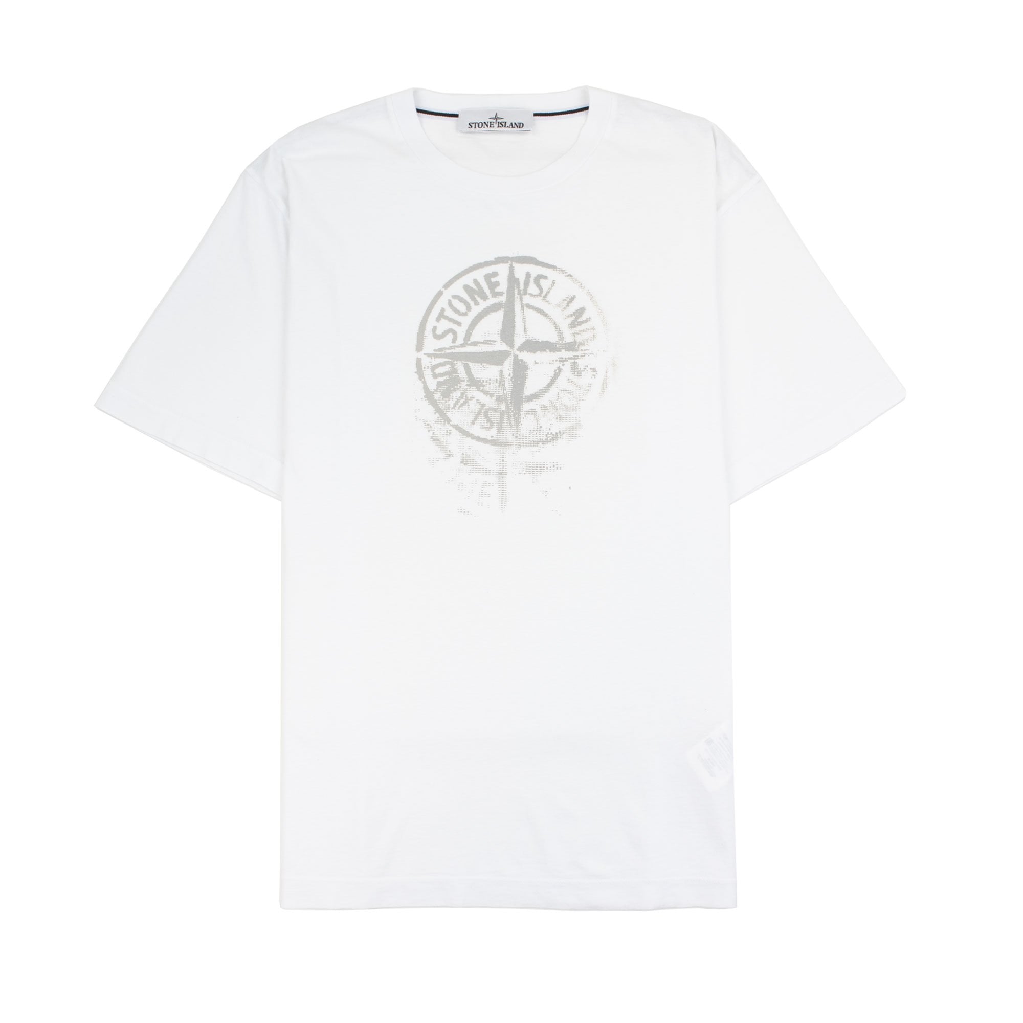 Stone Island 2rc87 Reflective One Print T Shirt White V0001