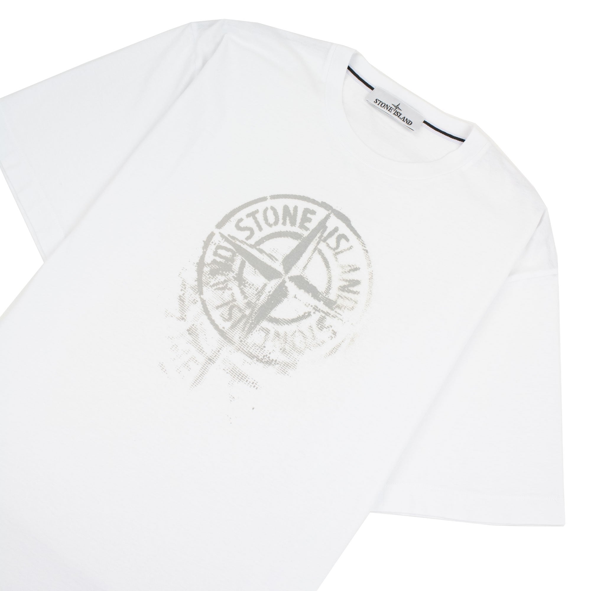 Stone Island 2rc87 Reflective One Print T Shirt White V0001