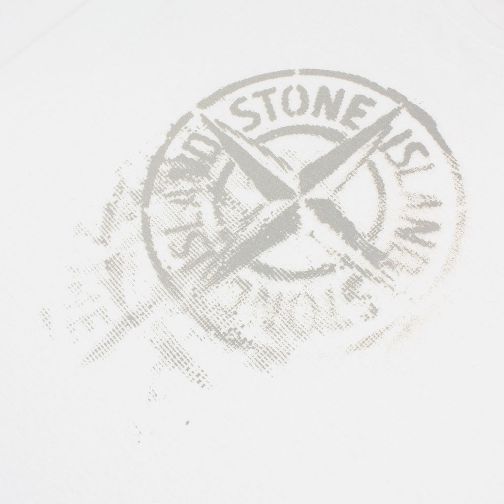 Stone Island 2rc87 Reflective One Print T Shirt White V0001