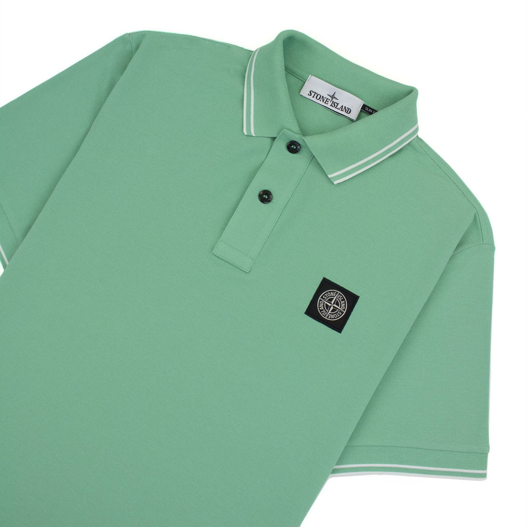 Stone Island 22s18 Slim Fit Polo Shirt Light Green V0052