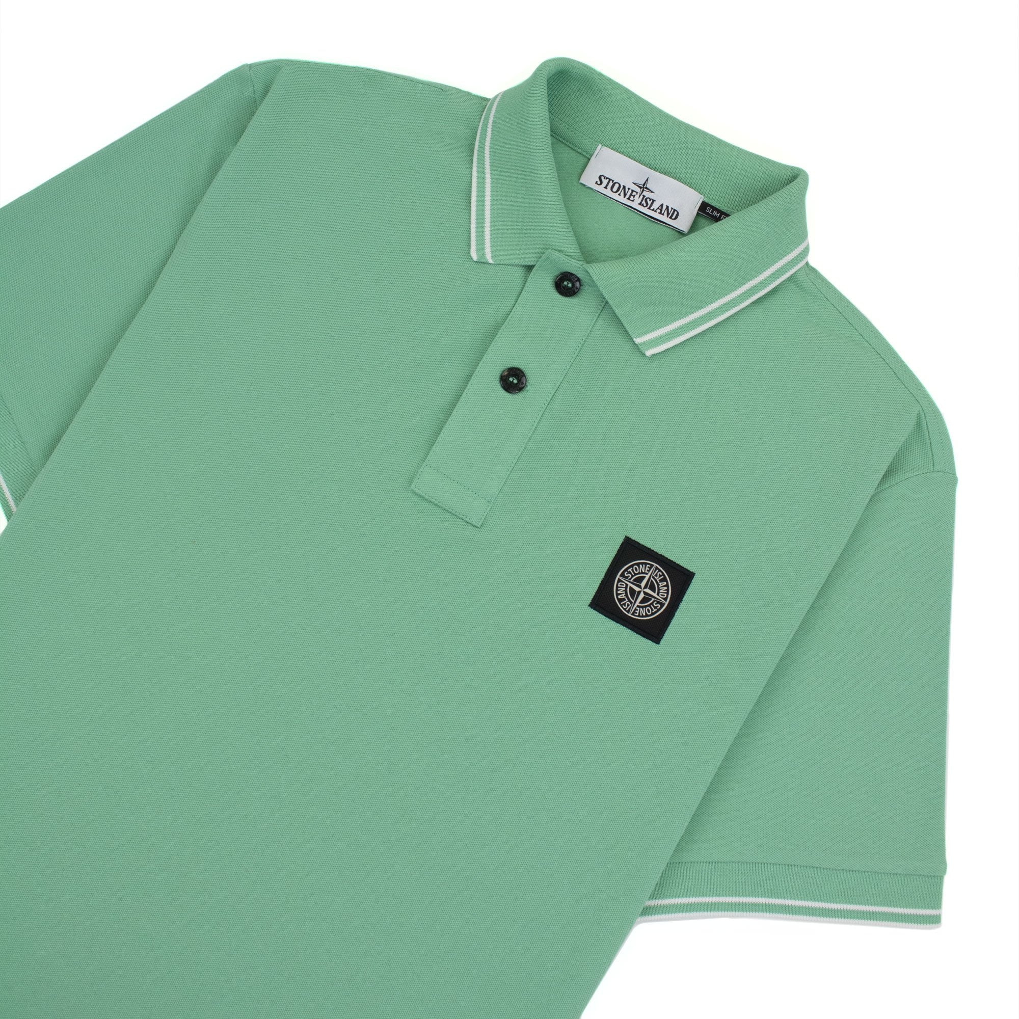 Stone Island 22s18 Slim Fit Polo Shirt Light Green V0052