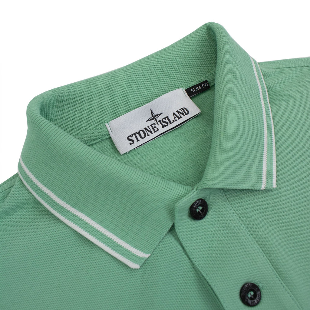 Stone Island 22s18 Slim Fit Polo Shirt Light Green V0052
