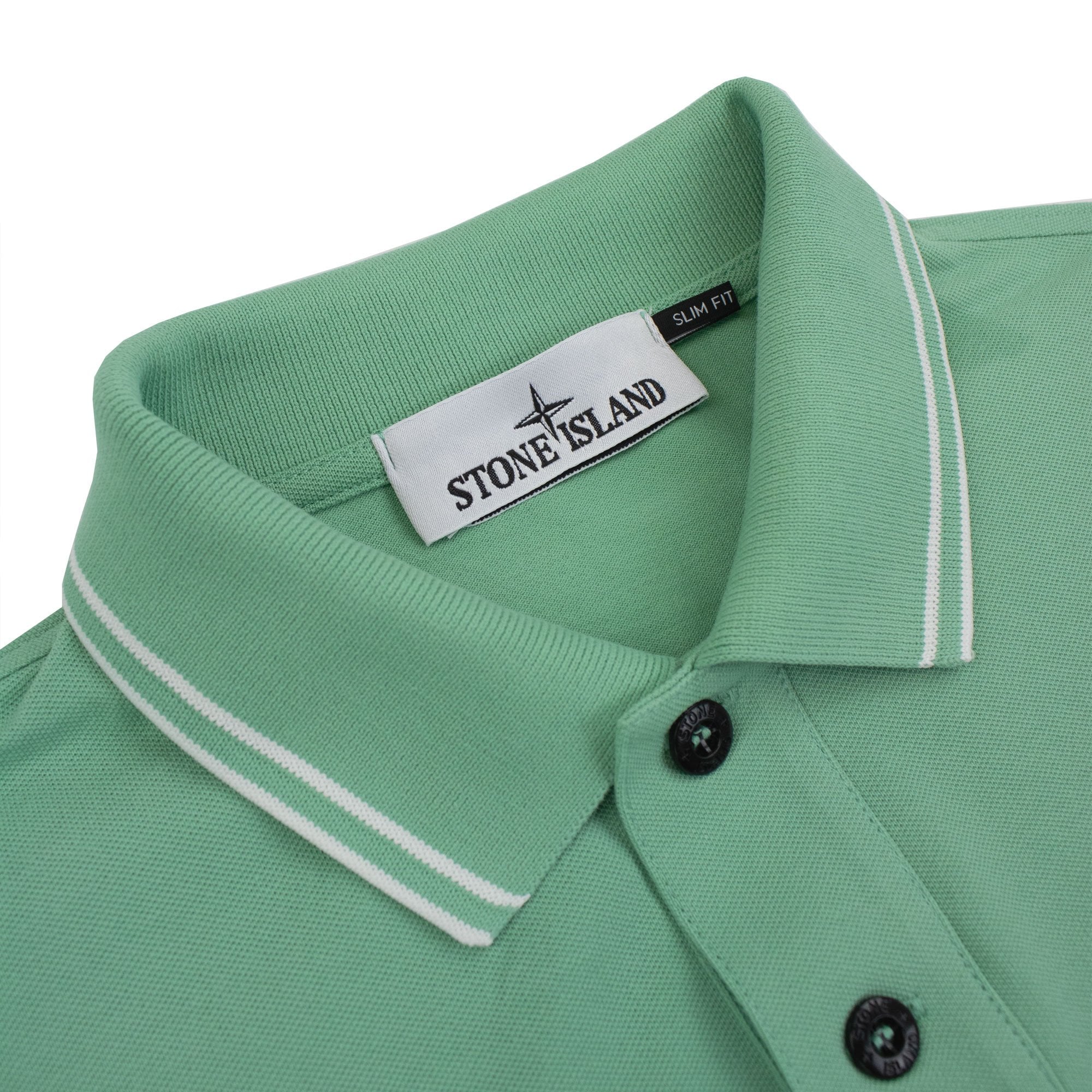 Stone Island 22s18 Slim Fit Polo Shirt Light Green V0052