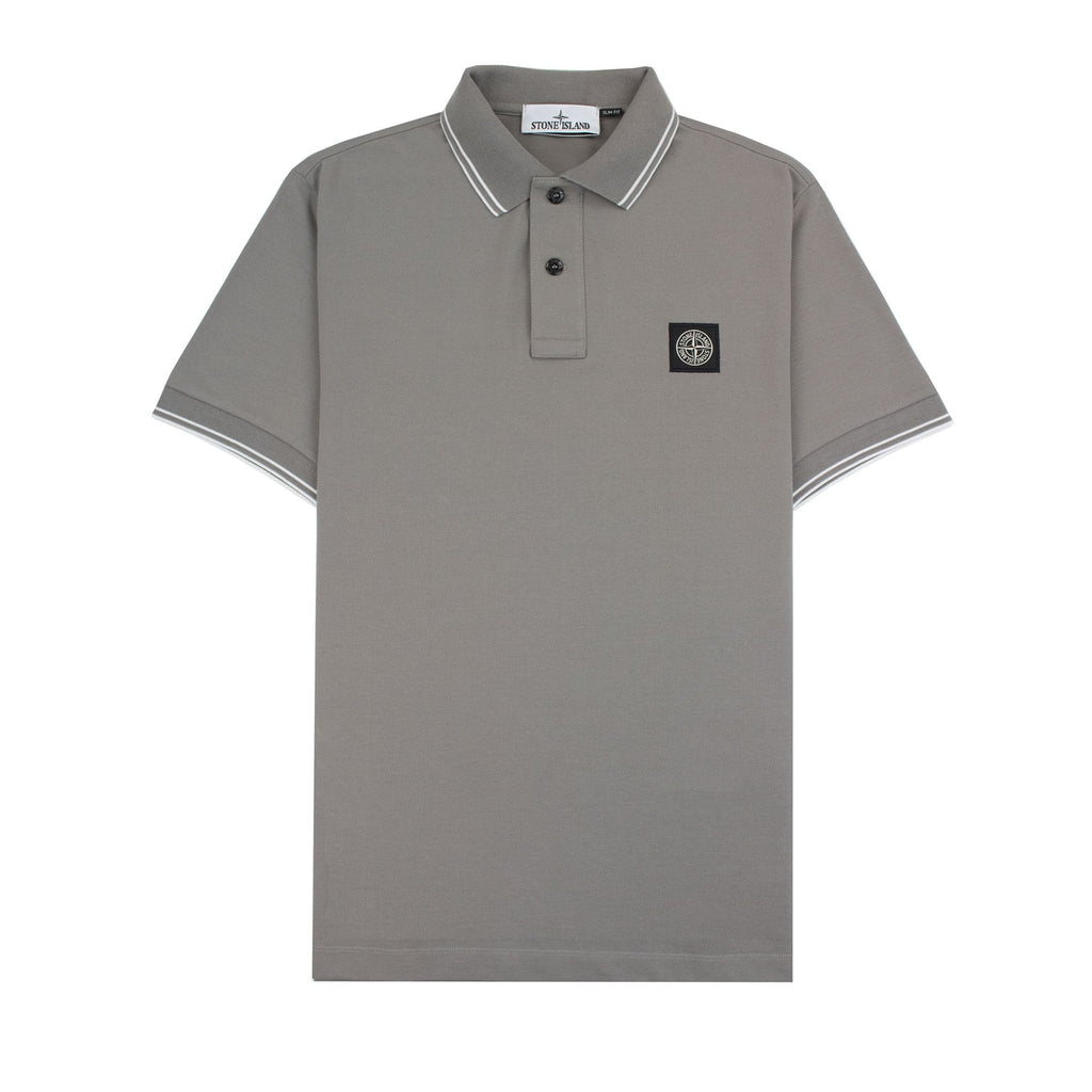 Stone Island 22s18 Slim Fit Polo Shirt Dove Grey V0092