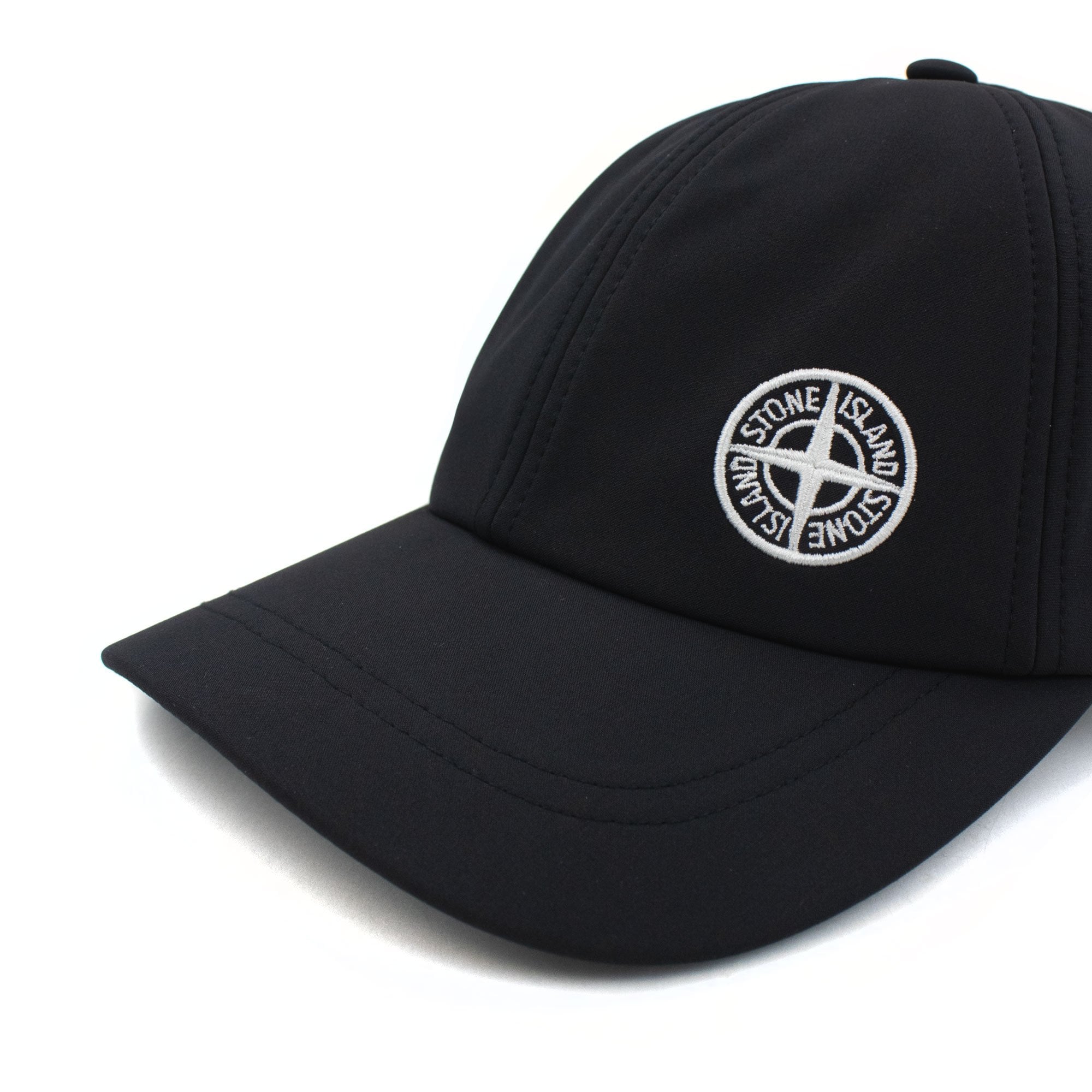 Stone Island 99227 Light Soft Shell 6 Panel Cap Black V0029