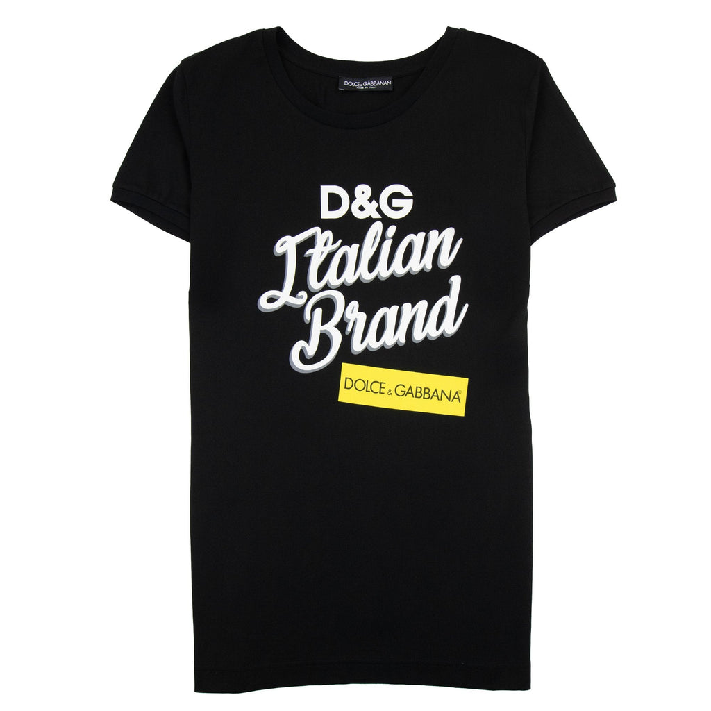 Dolce & Gabbana Dg Italian Brand Logo T Shirt Black