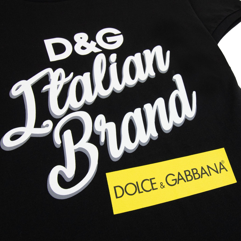 Dolce & Gabbana Dg Italian Brand Logo T Shirt Black
