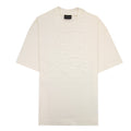 Emporio Armani Embossed Vertical Logo T Shirt White