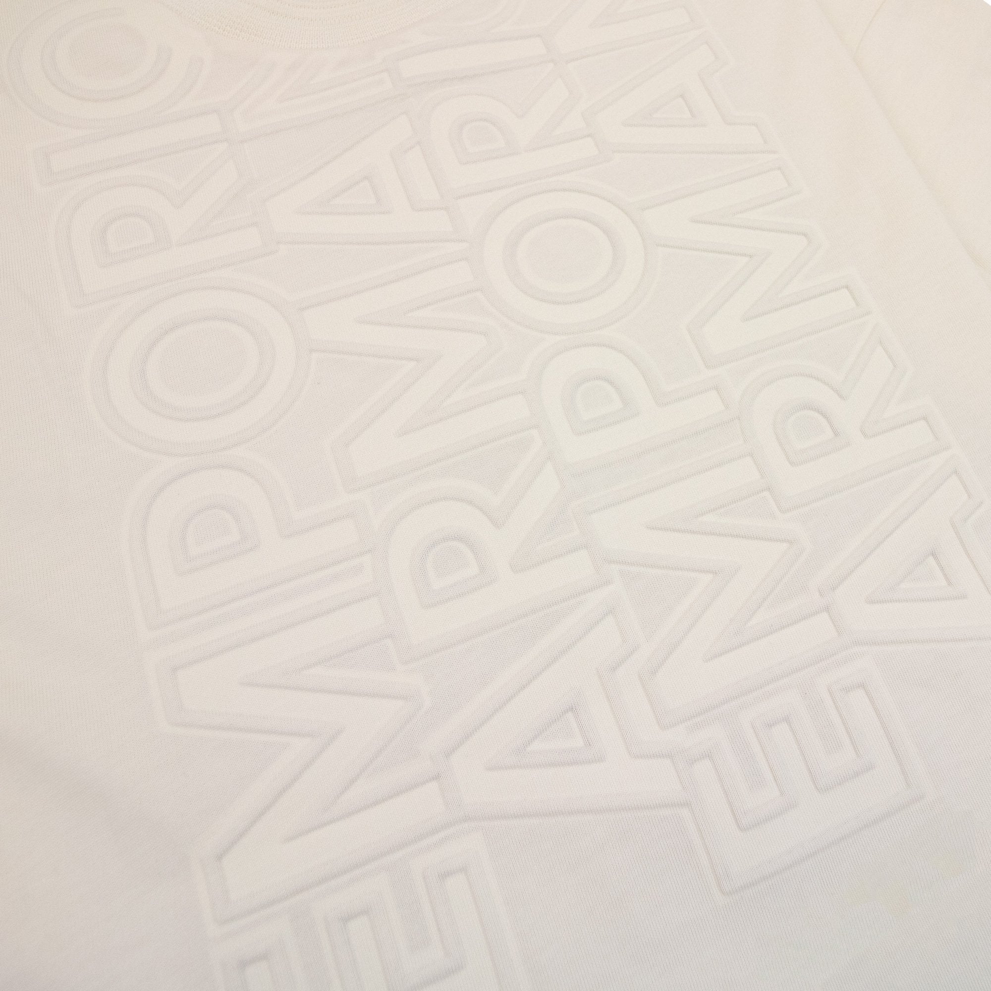 Emporio Armani Embossed Vertical Logo T Shirt White