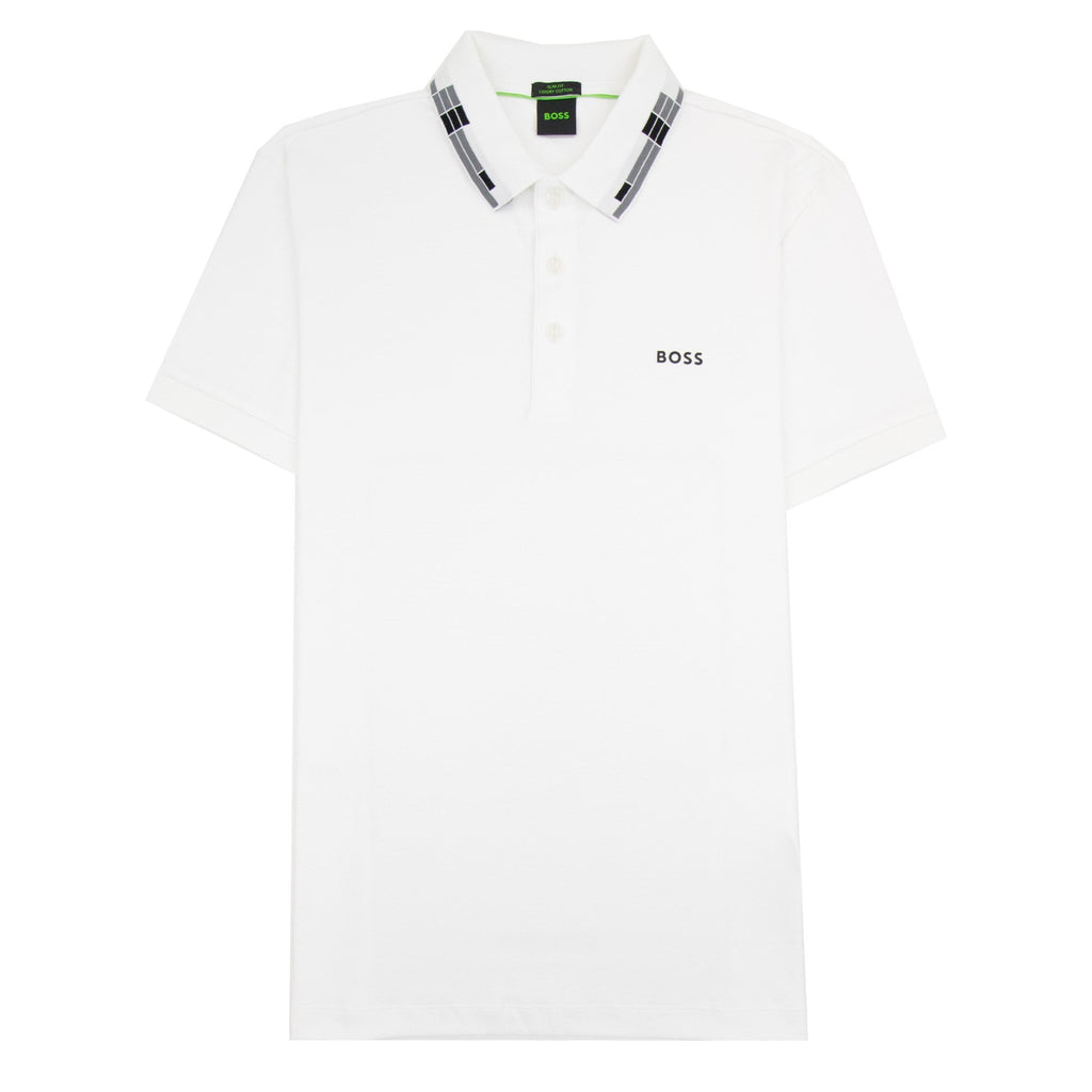 Hugo Boss Paule Slim Fit Laxury Cotton Polo White 100