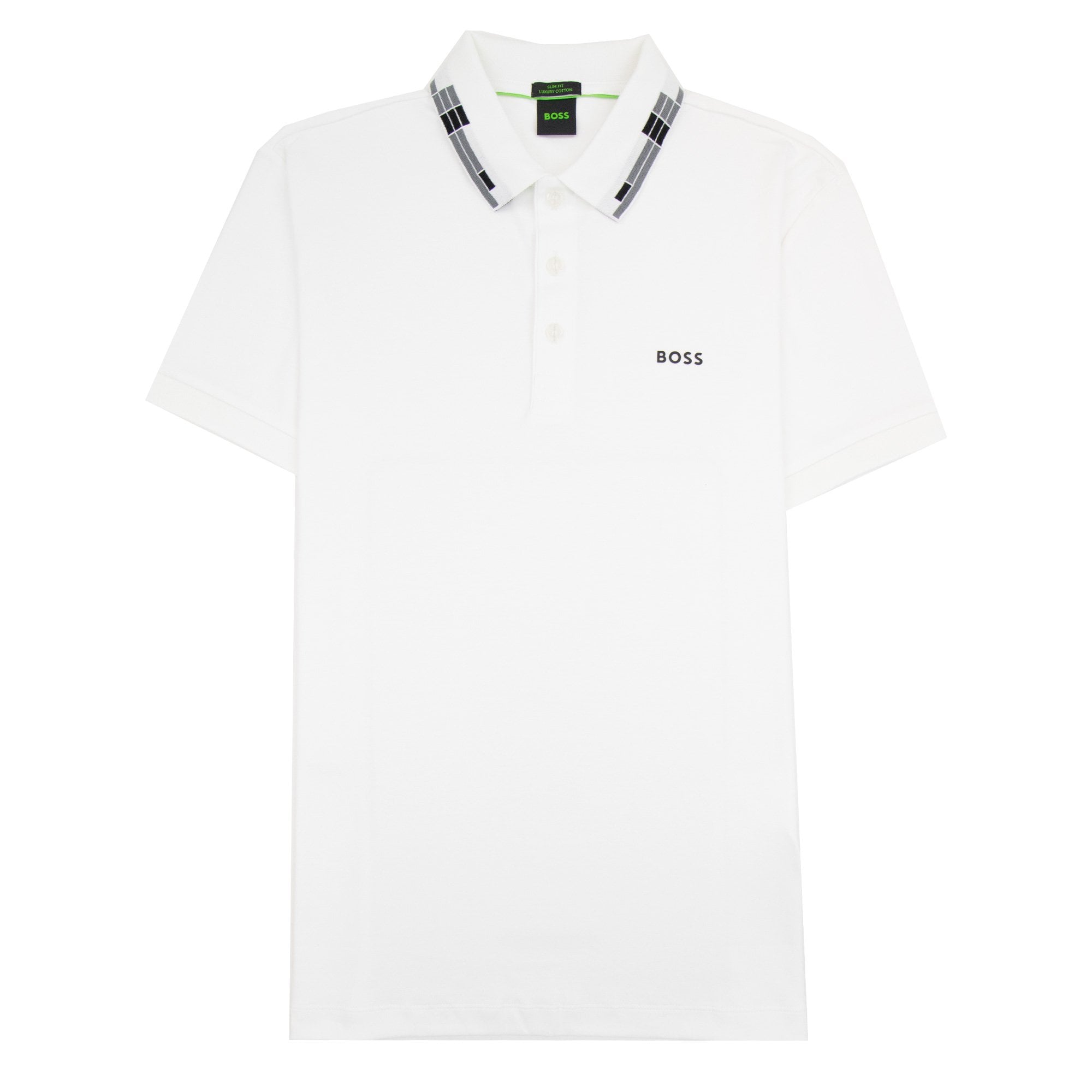 Hugo Boss Paule Slim Fit Laxury Cotton Polo White 100