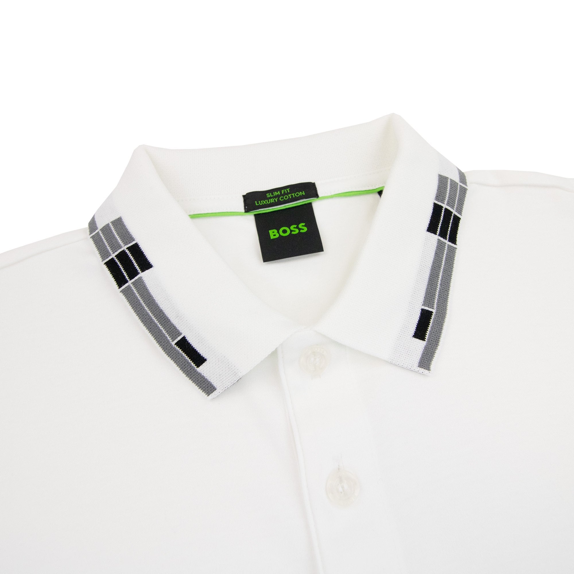 Hugo Boss Paule Slim Fit Laxury Cotton Polo White 100