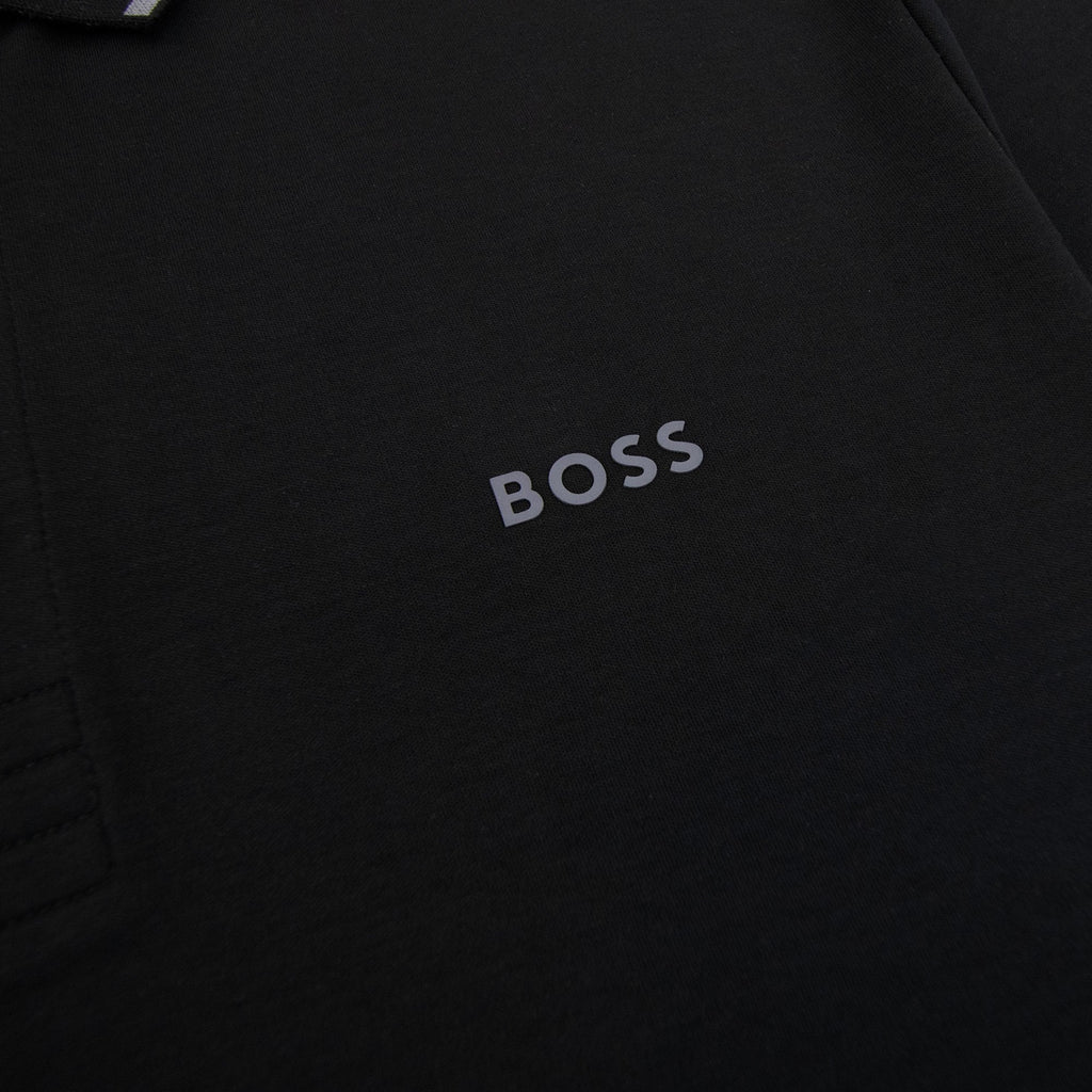 Hugo Boss Paule Slim Fit Laxury Cotton Polo Black 001