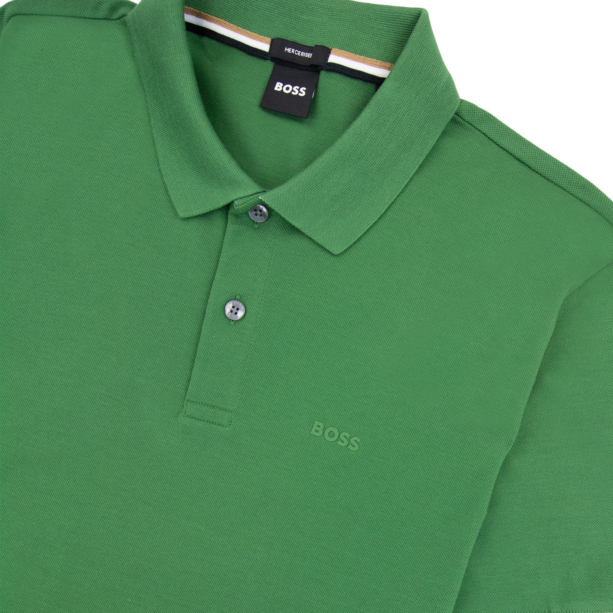 Hugo Boss Parlay 147 Mercerised Polo Shirt Forest Green 348