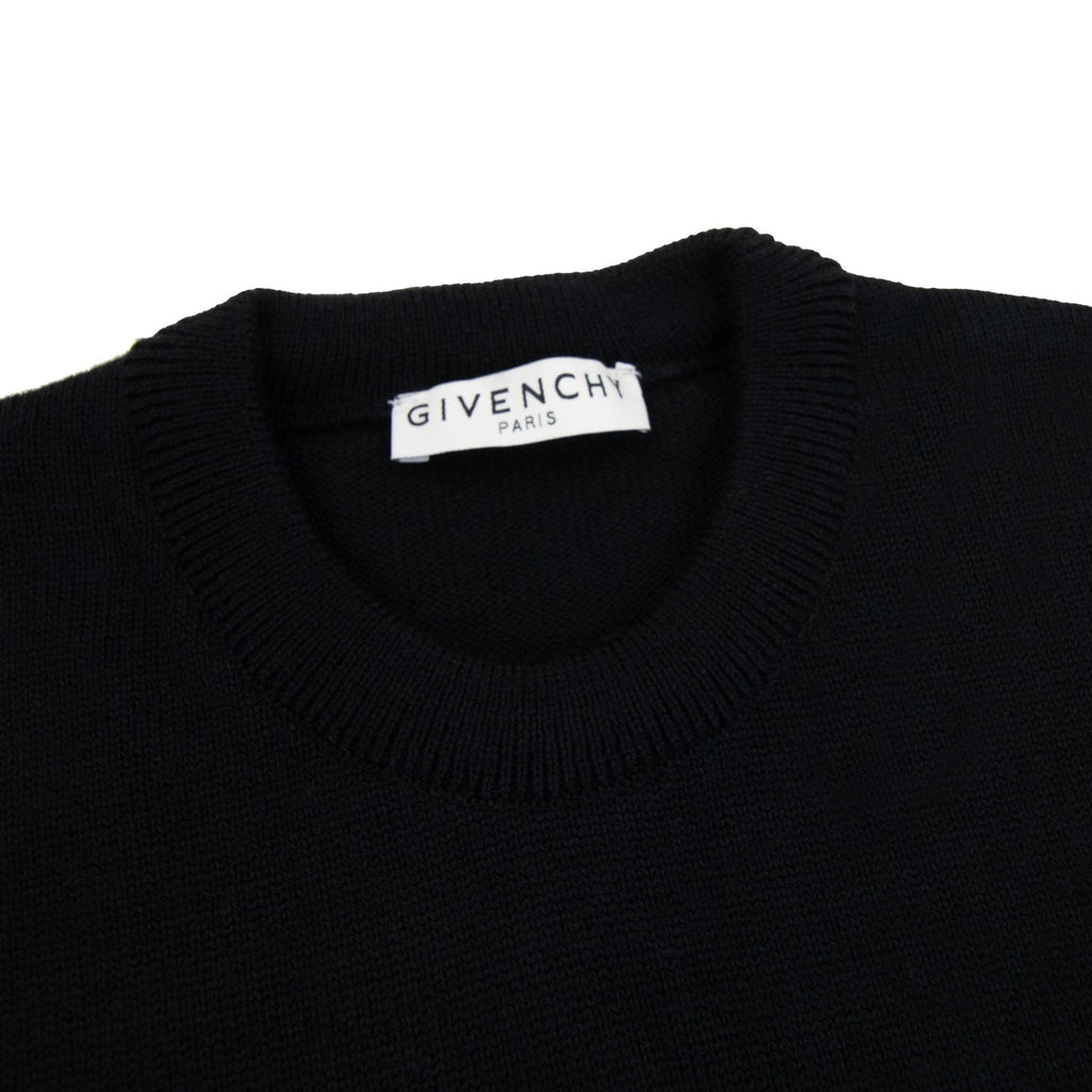 Givenchy Latex Logo Knitted Sweatshirt Black