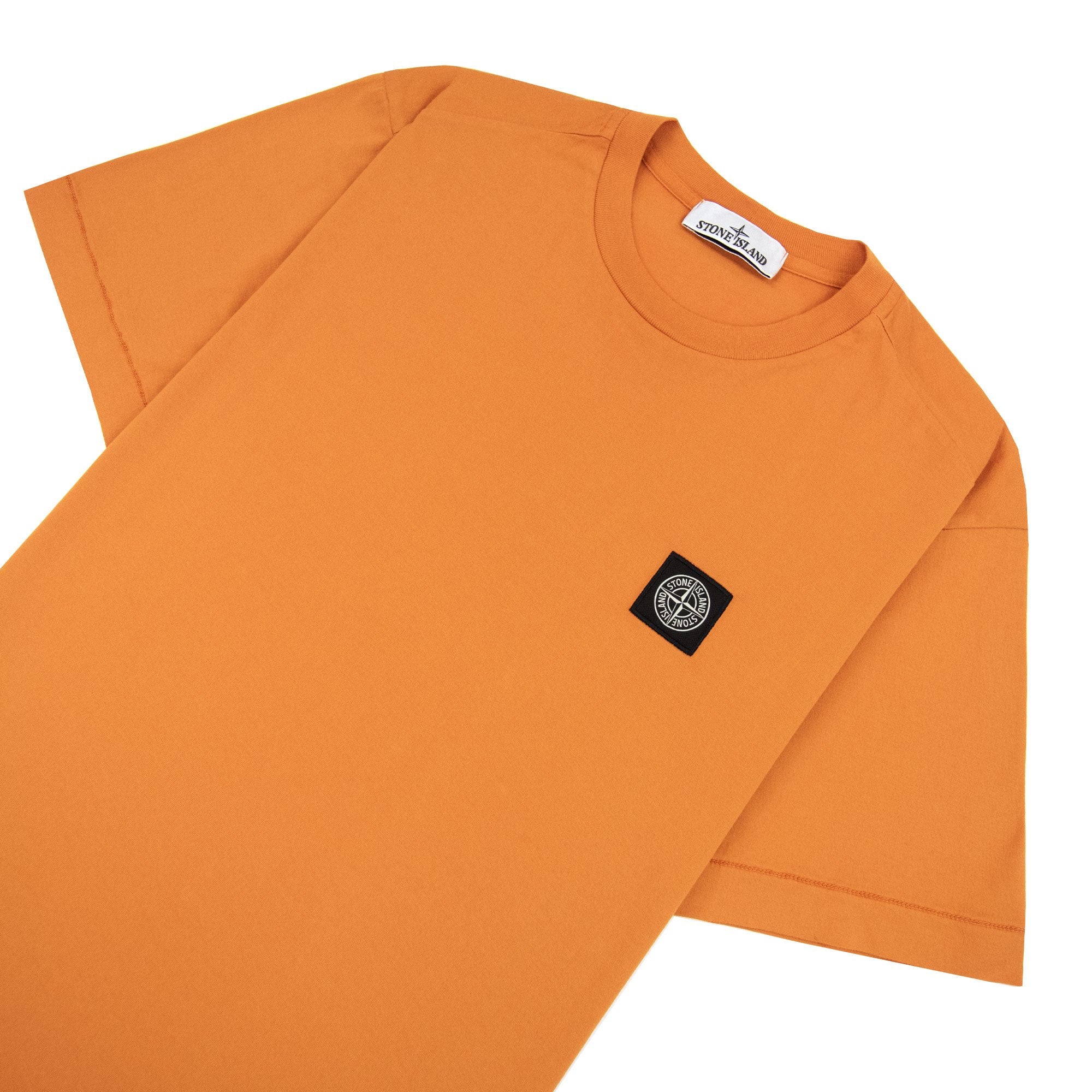 Stone Island Small Logo Patch T-Shirt Orange V0032