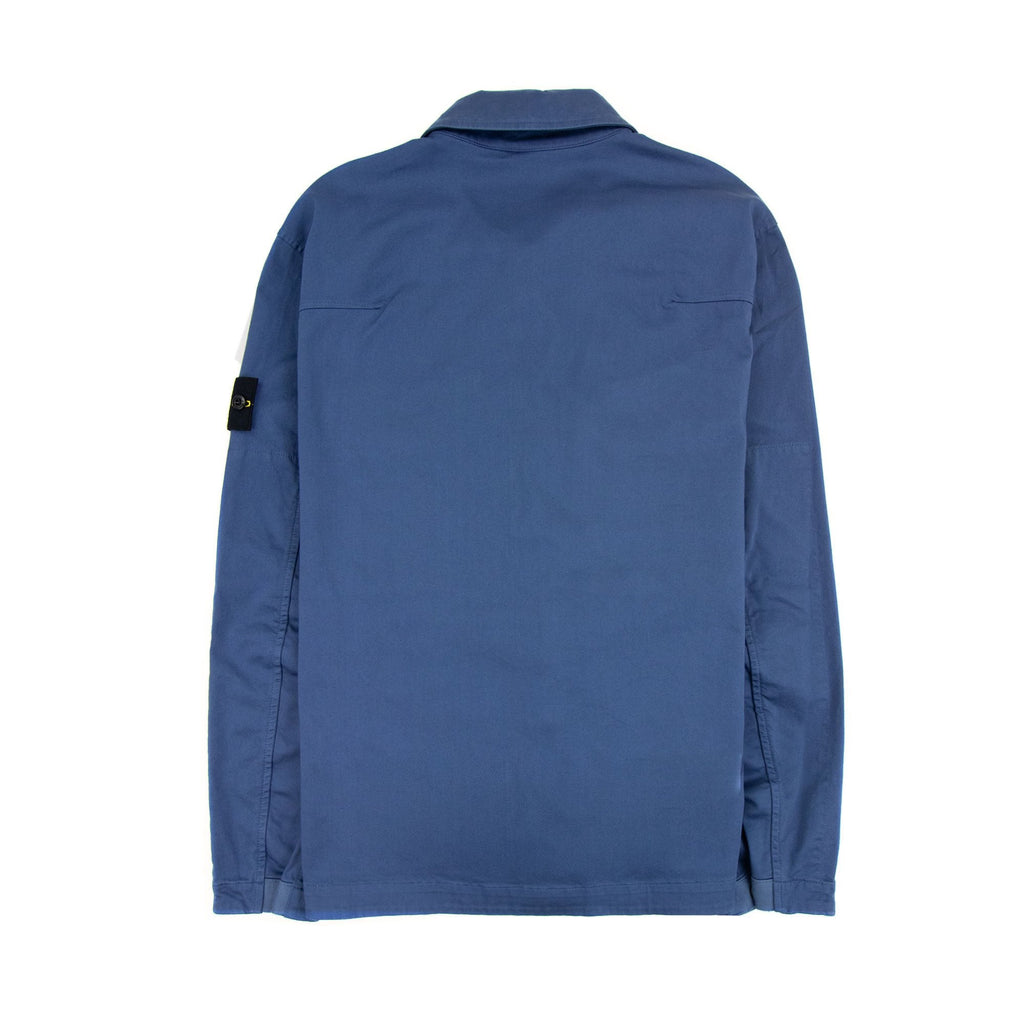 Stone Island 10812 Front Pocket Regular Fit Overshirt Blue V0024