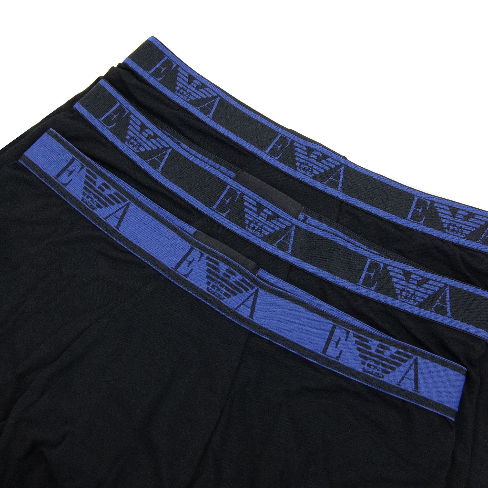 Emporio Armani 3 Pack Logo Boxers Black/black