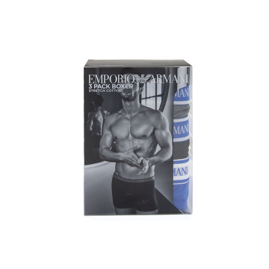 Emporio Armani Neon 3pack Boxer Trunks Anthracite Grey