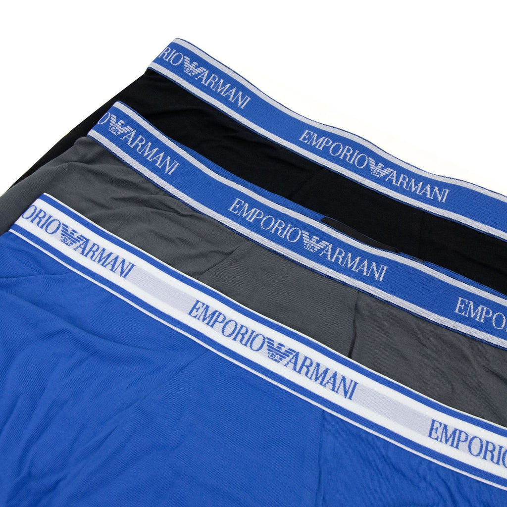 Emporio Armani Neon 3pack Boxer Trunks Anthracite Grey