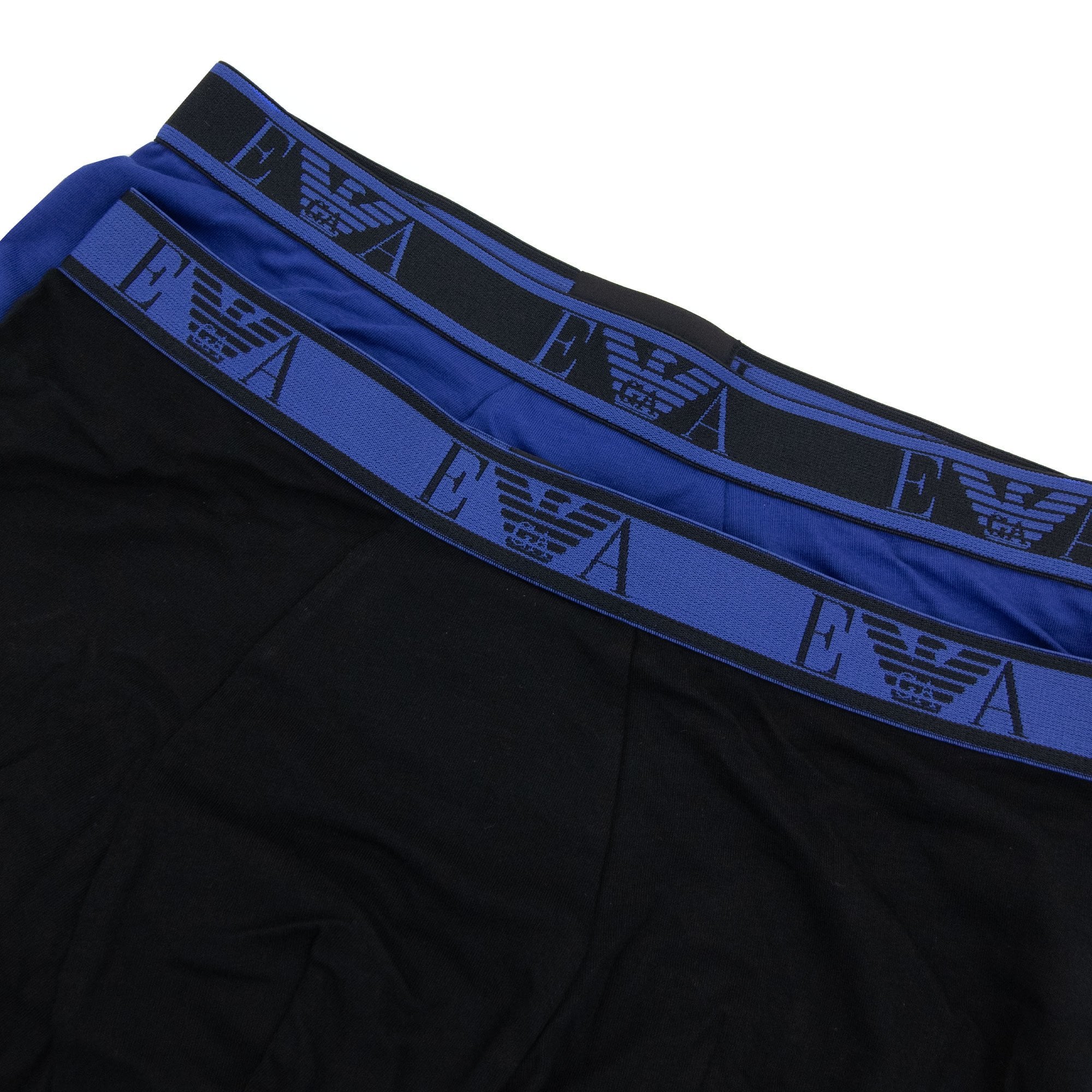 Emporio Armani 2 Pack Stretch Cotton Boxer Black Mazarine