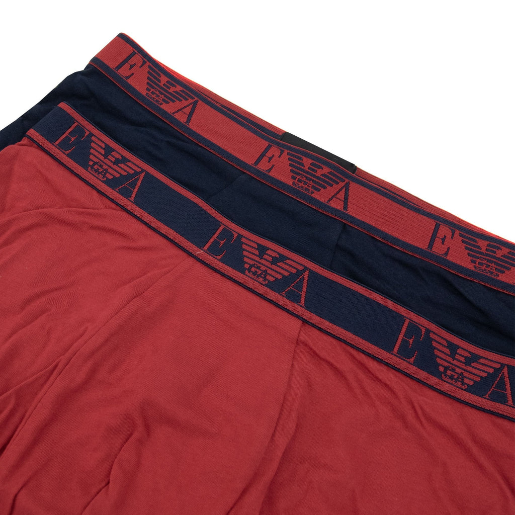 Emporio Armani 2 Pack Stretch Cotton Boxer Navy/red