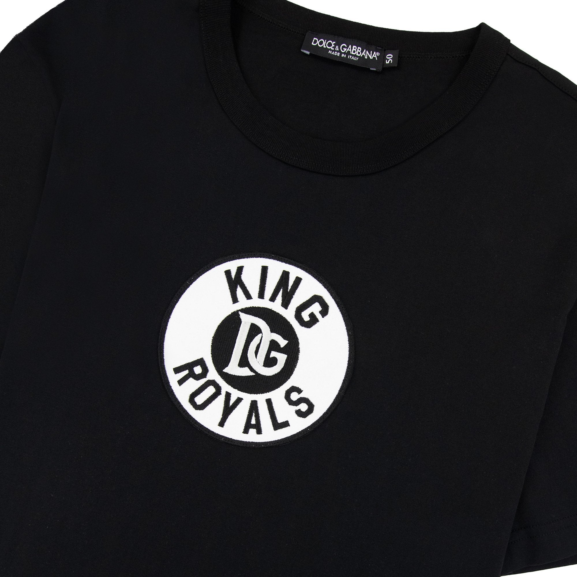 Dolce & Gabbana King Royals Embroidered T Shirt Black