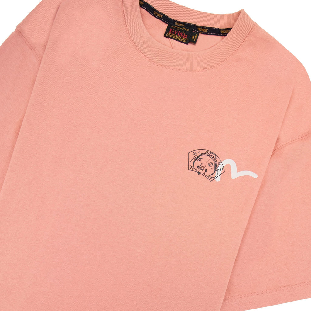 Evisu Social Media Inspired Print T Shirt Dusty Pink