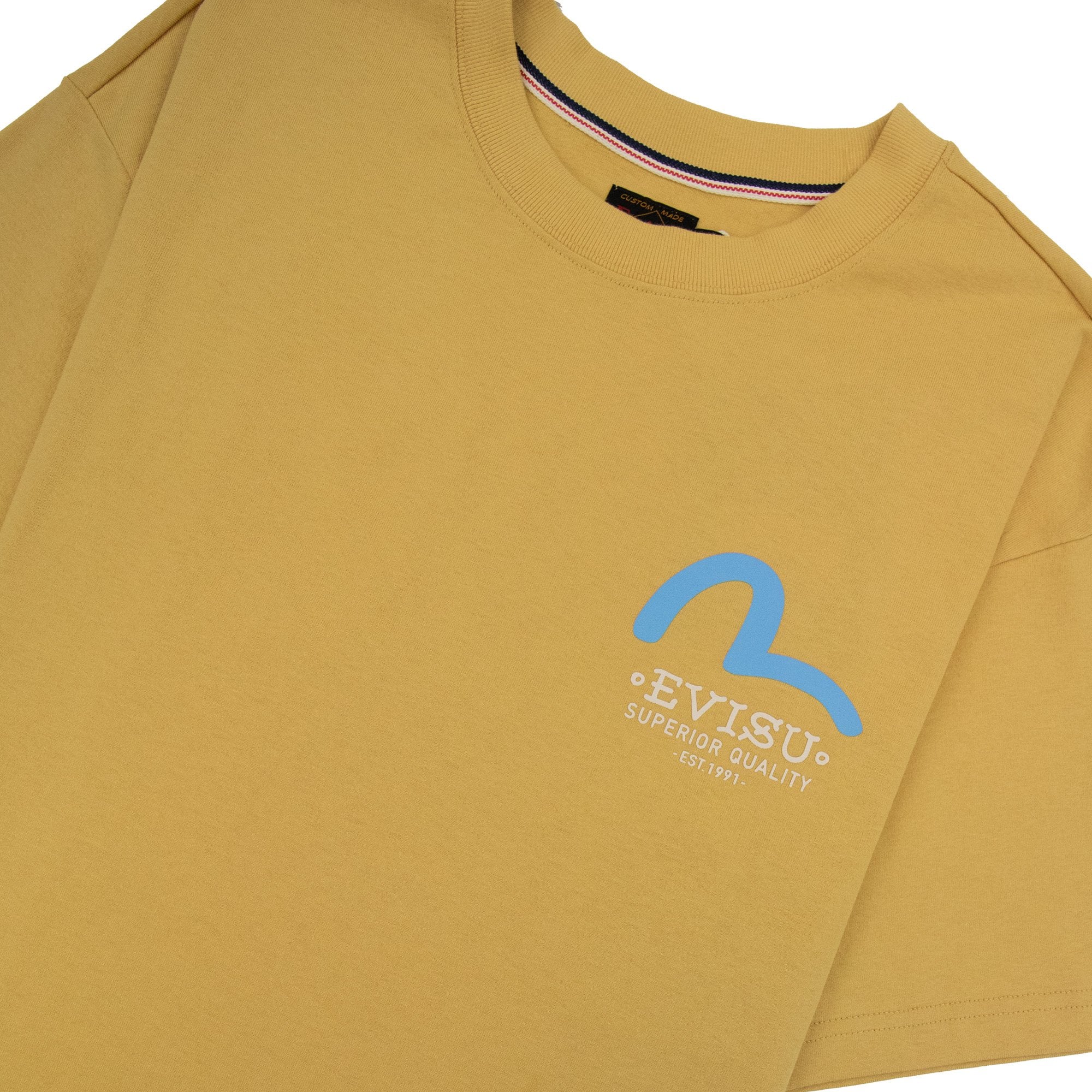 Evisu Daicock Print Relax Fit T Shirt Beige