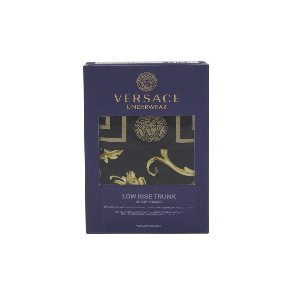 Versace Barocco Low Rise Boxer Trunk Black/gold