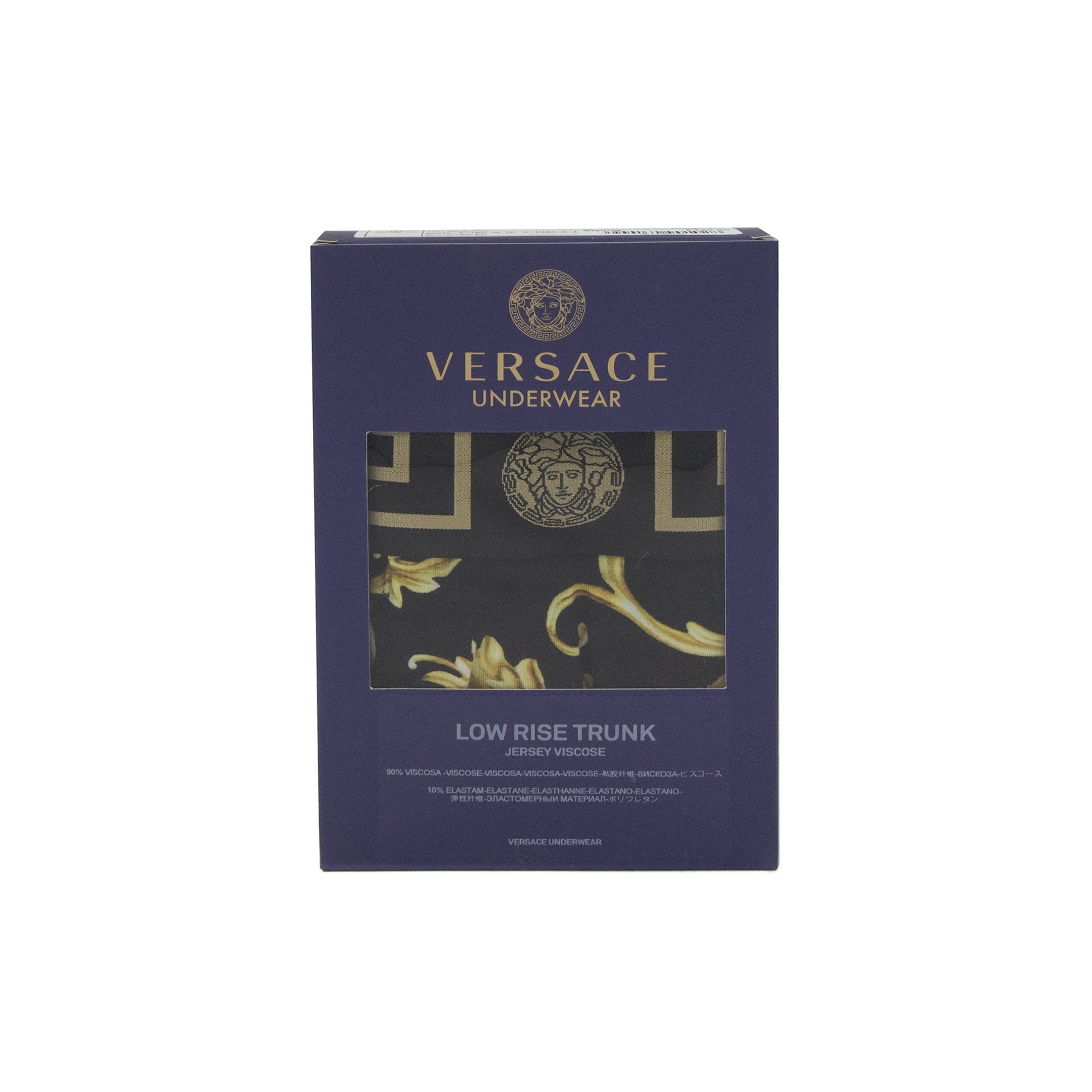 Versace Barocco Low Rise Boxer Trunk Black/gold