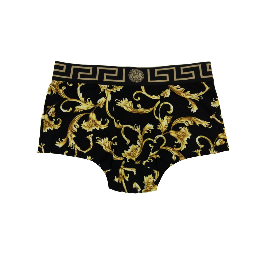 Versace Barocco Low Rise Boxer Trunk Black/gold