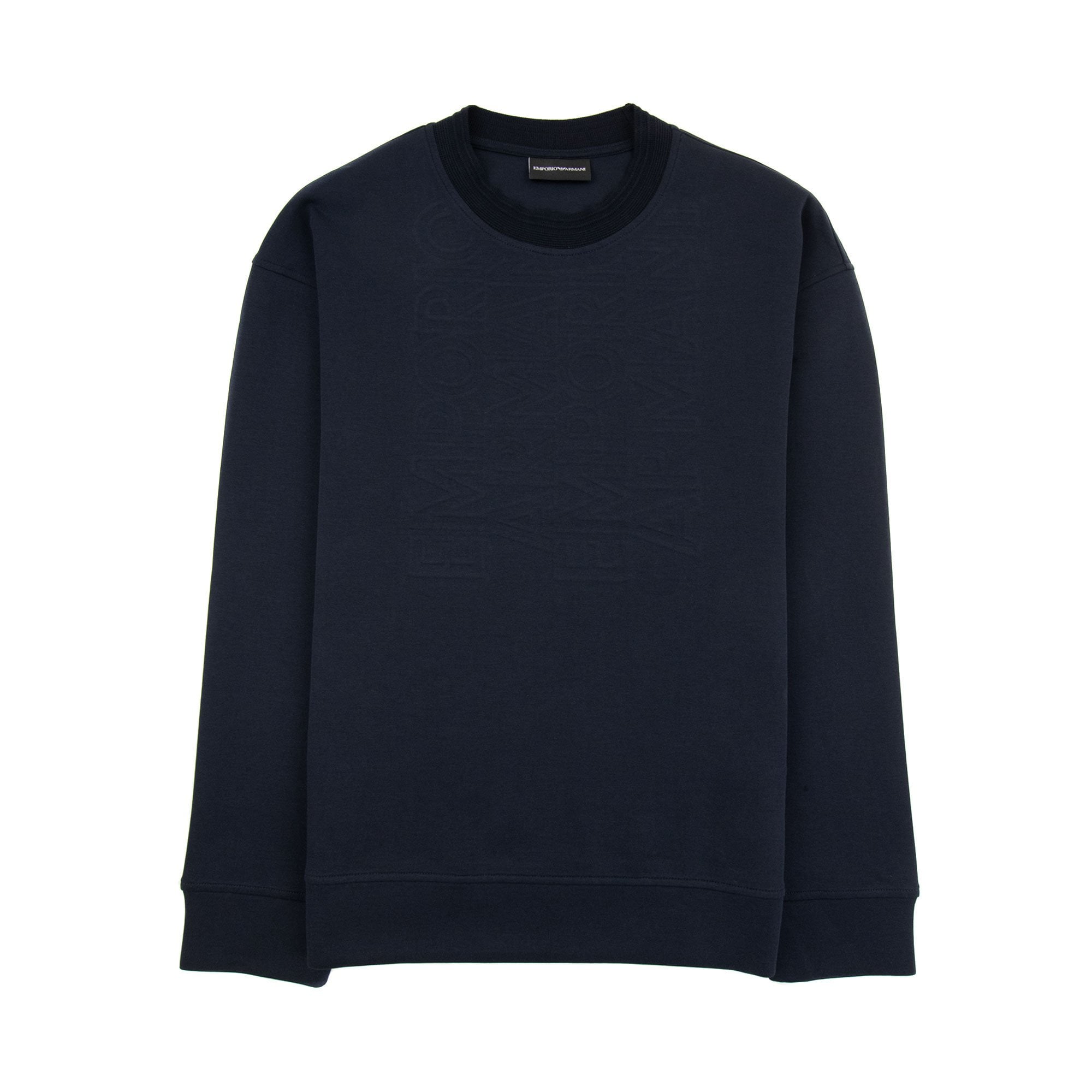 Emporio Armani Embossed Verical Logo Sweatshirt Navy