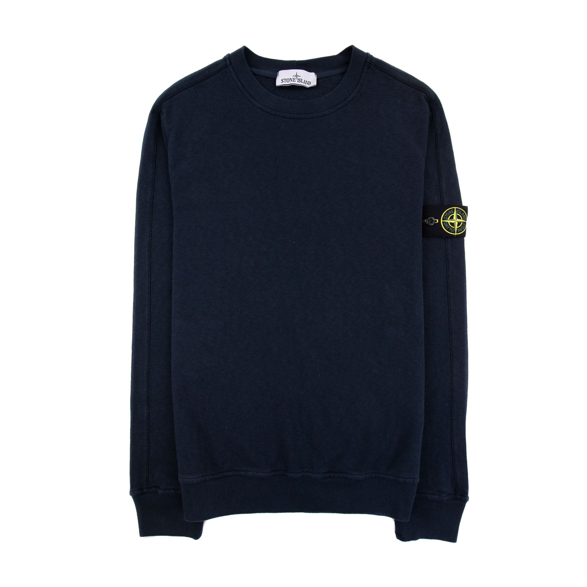Stone Island 66060 Old Treatment Crewneck Sweatshirt Navy V0020