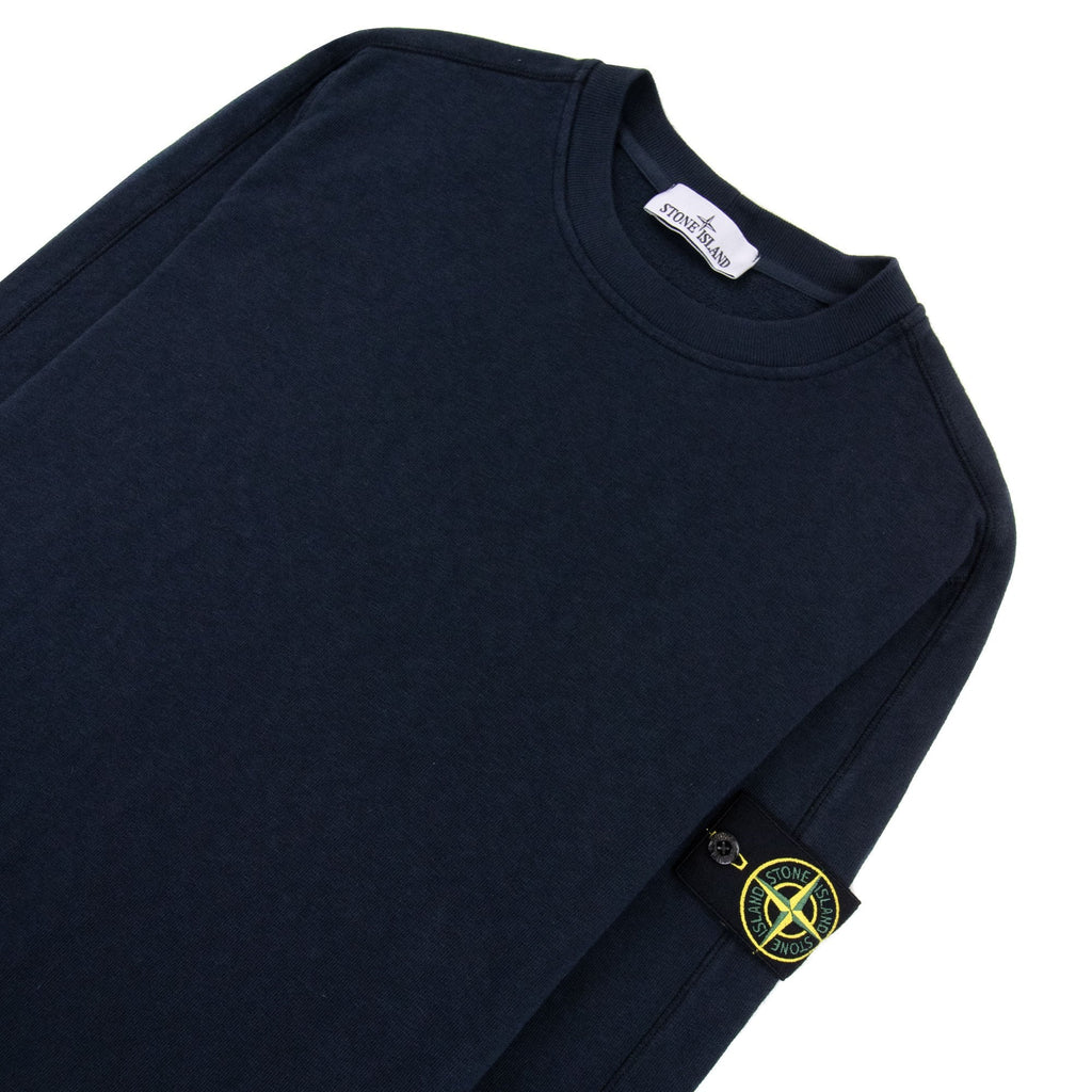 Stone Island 66060 Old Treatment Crewneck Sweatshirt Navy V0020
