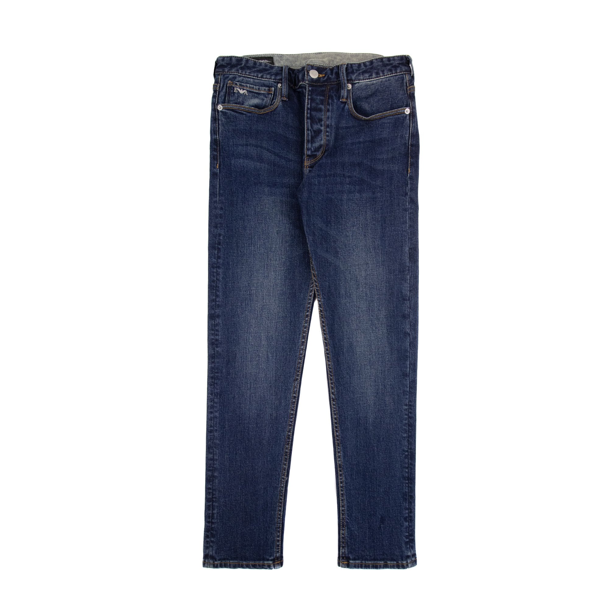 Emporio Armani J75 Slim Fit Washed Stretch Denim Jeans Denim Blue 0942