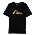 Evisu Ribbon Seagull Kamon Print T Shirt Black