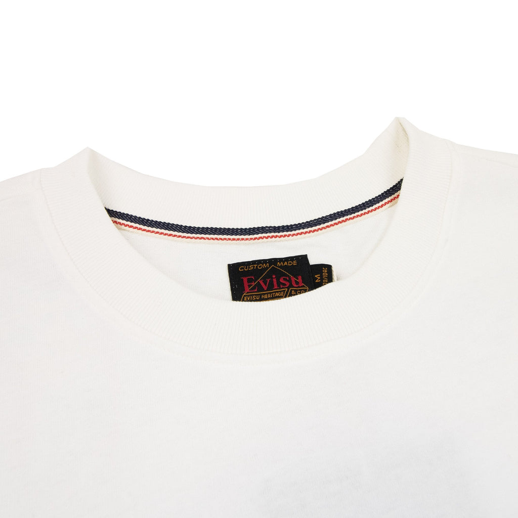 Evisu Hanafuda Daruma Daicock Print T Shirt White