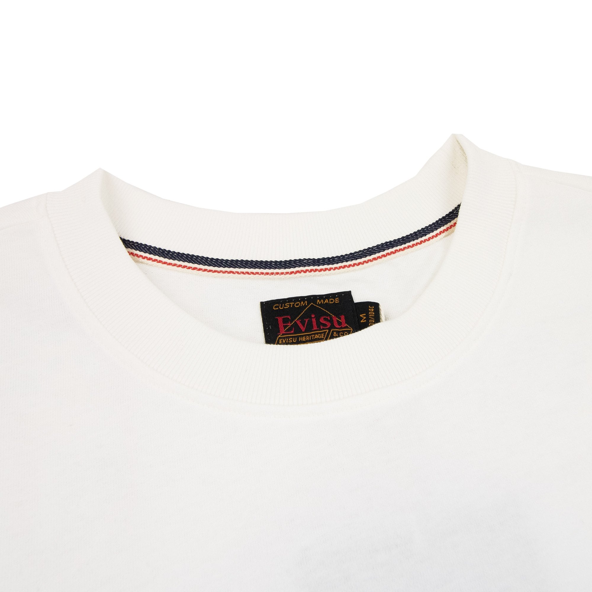 Evisu Hanafuda Daruma Daicock Print T Shirt White