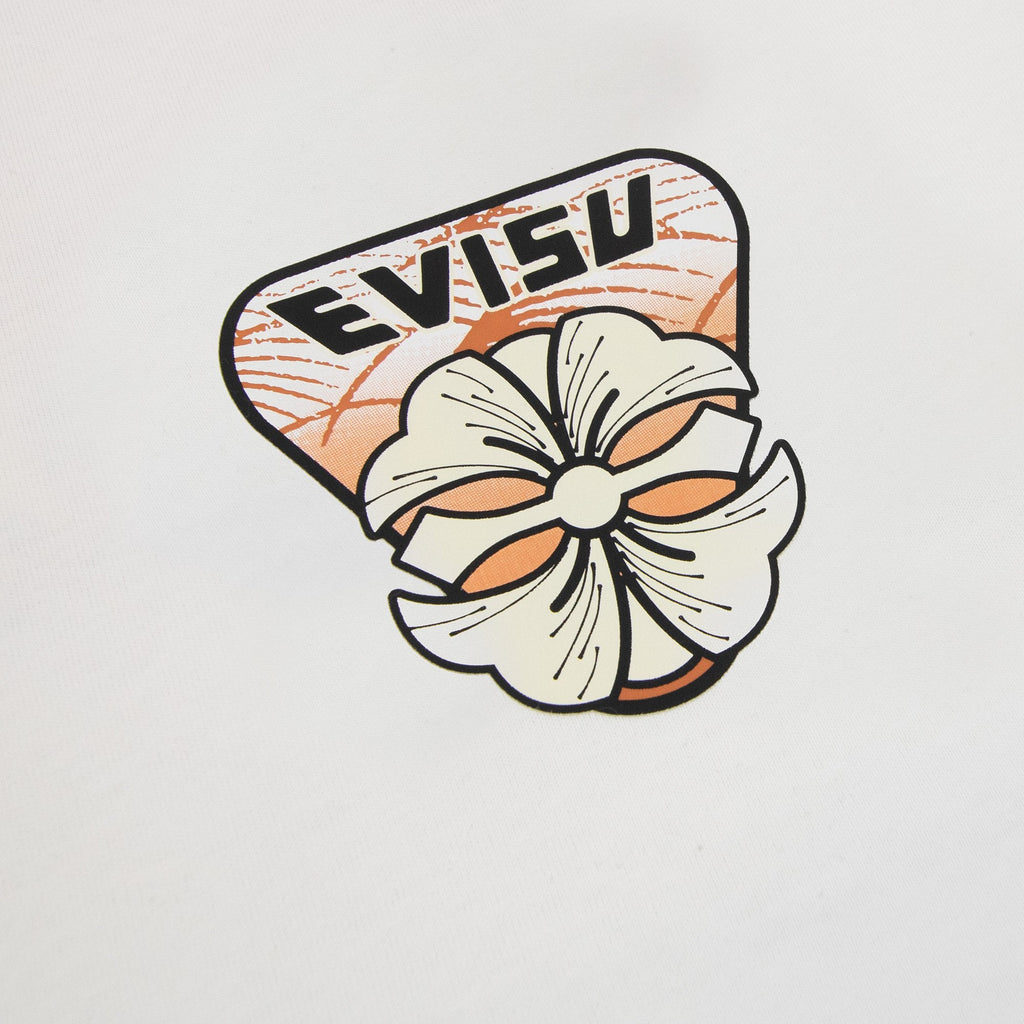 Evisu Hanafuda Daruma Daicock Print T Shirt White