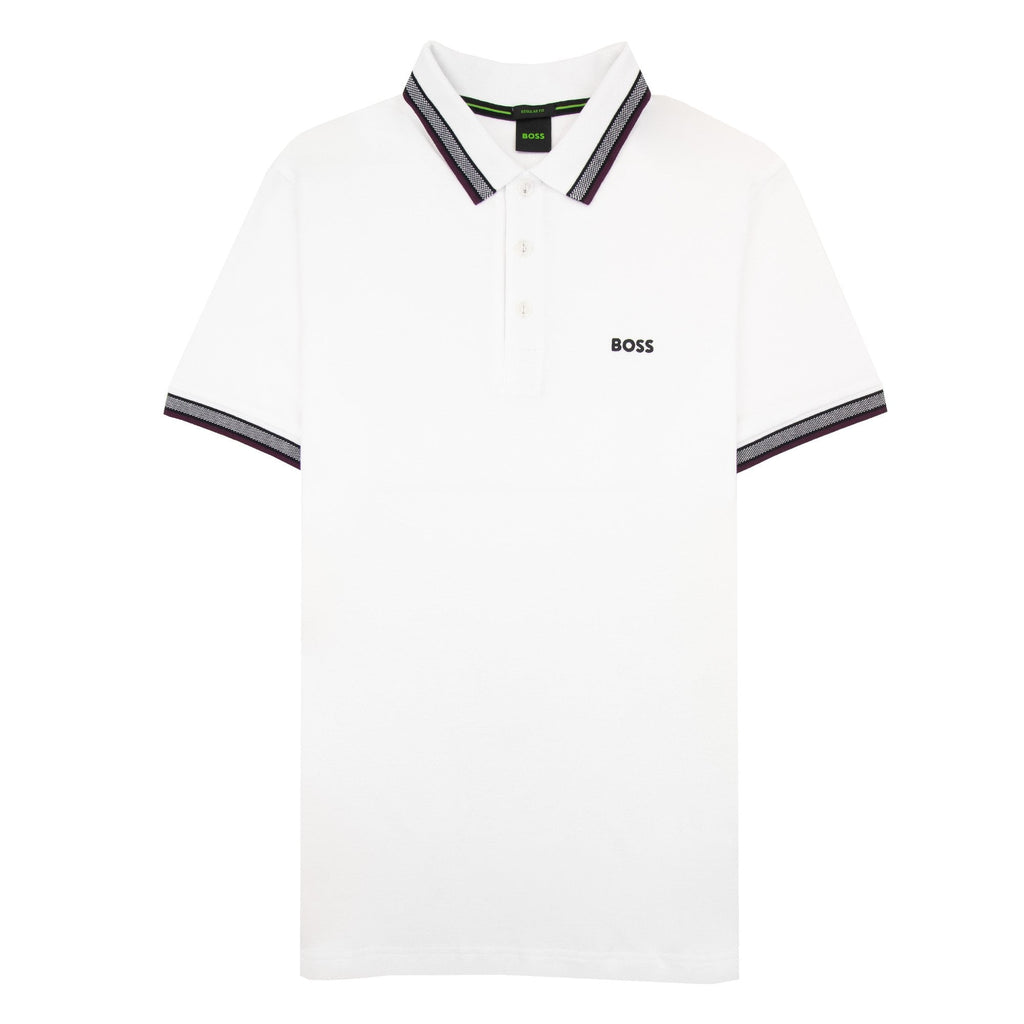 Hugo Boss Embroidered Logo Paddy Polo White 102