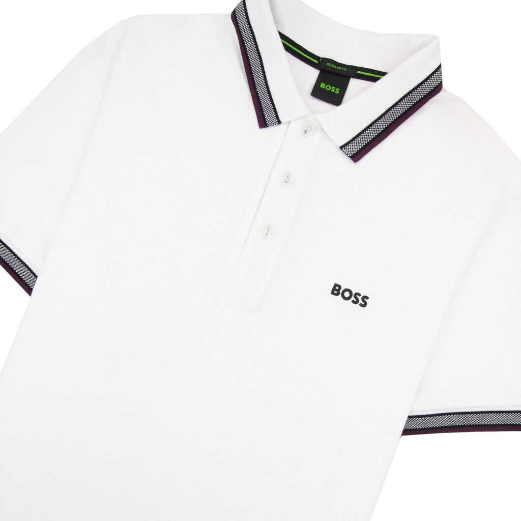 Hugo Boss Embroidered Logo Paddy Polo White 102