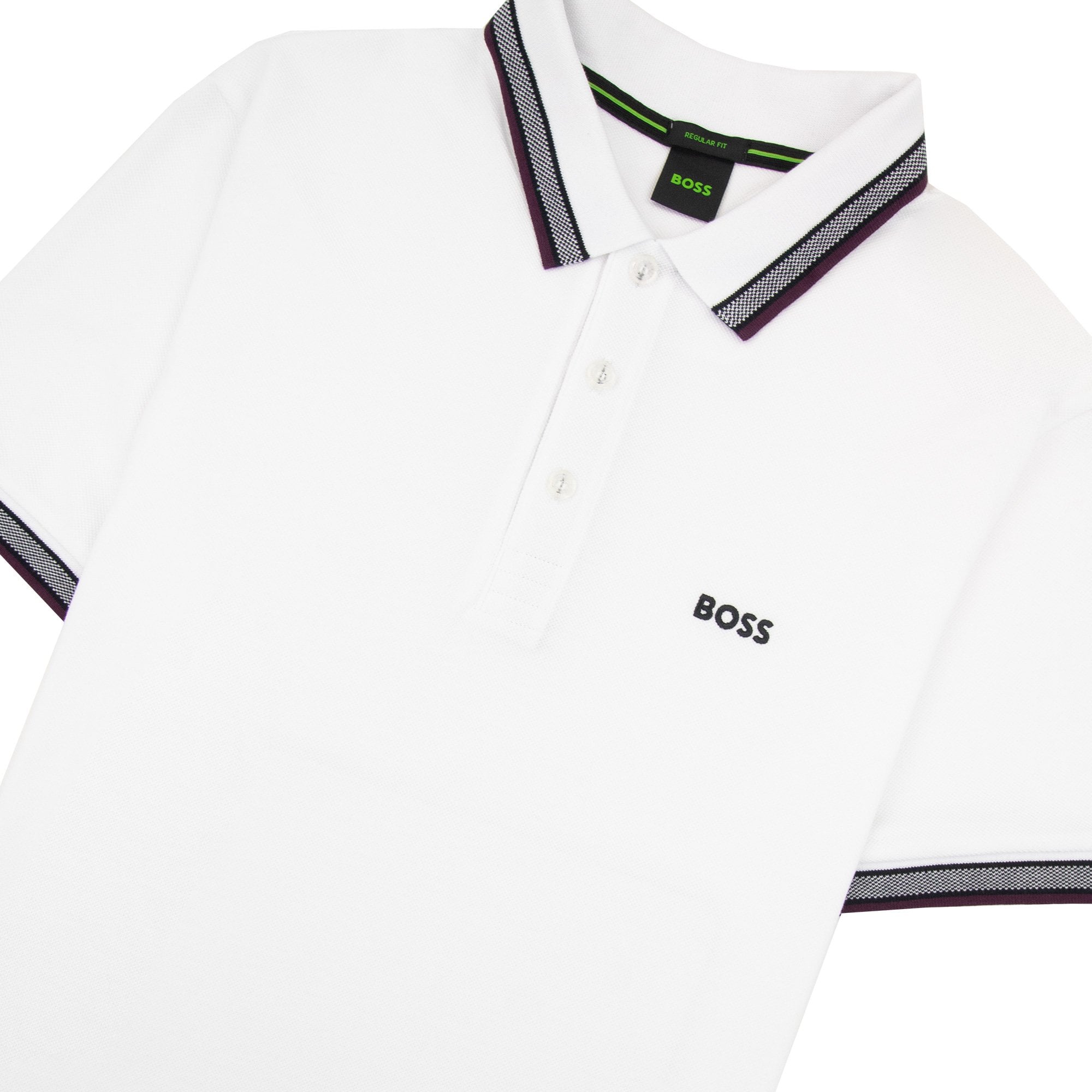 Hugo Boss Embroidered Logo Paddy Polo White 102