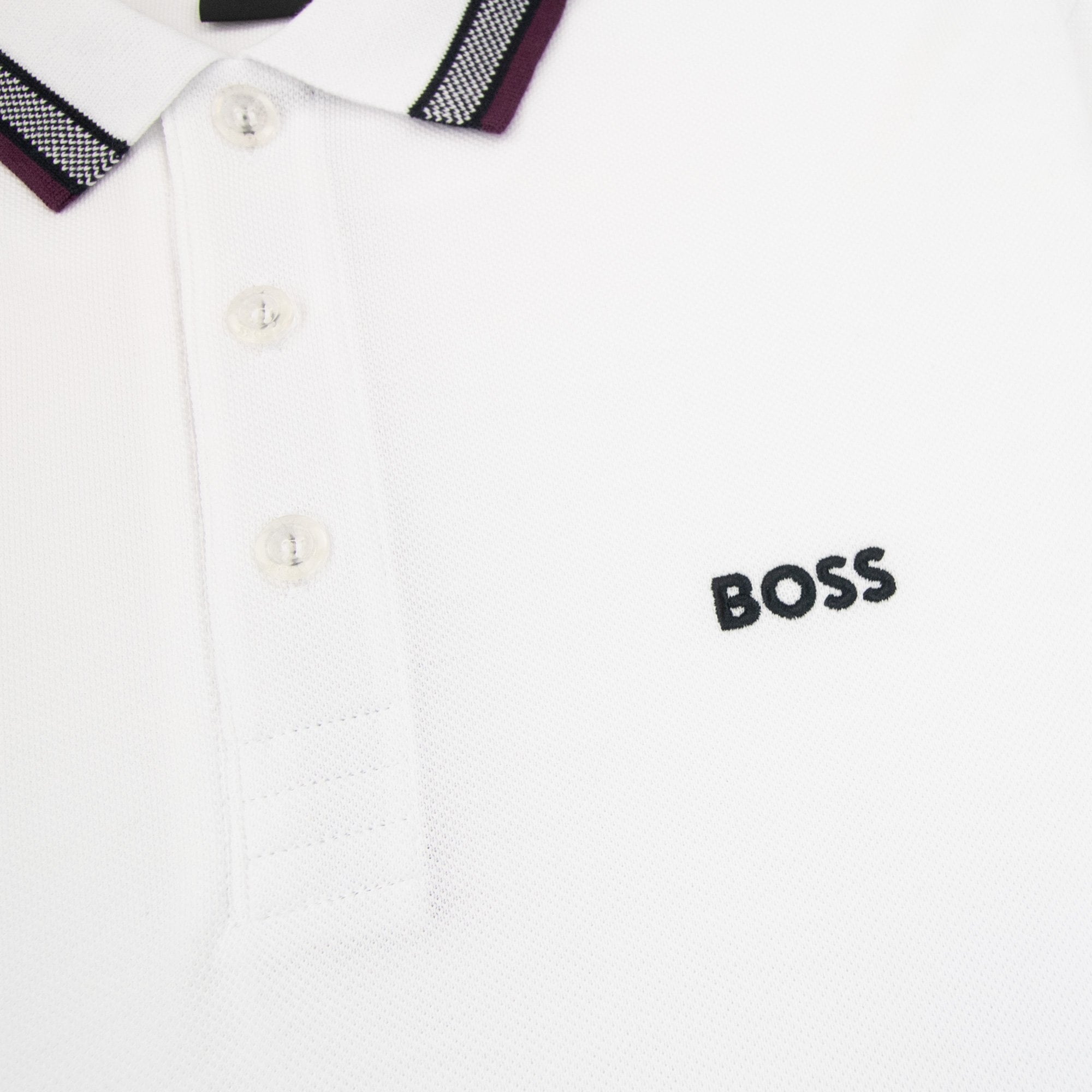 Hugo Boss Embroidered Logo Paddy Polo White 102