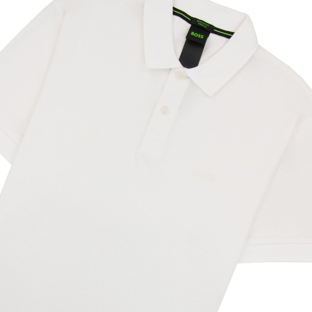 Hugo Boss Pio 1 Stretch Regular Fit Polo White 100