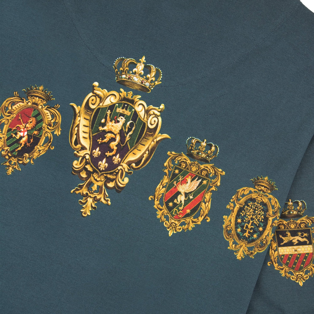 Dolce & Gabbana Crown Printed Logo T Shirt Teal Green