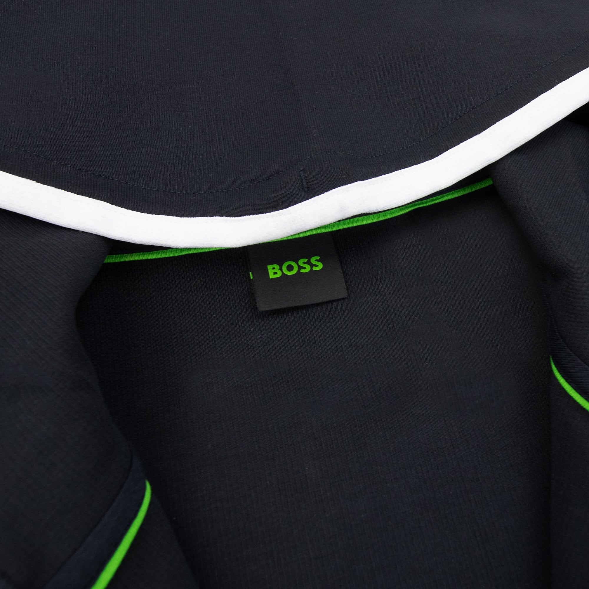 Hugo Boss Hd Logo Print Zip Up Hoodie Navy 402